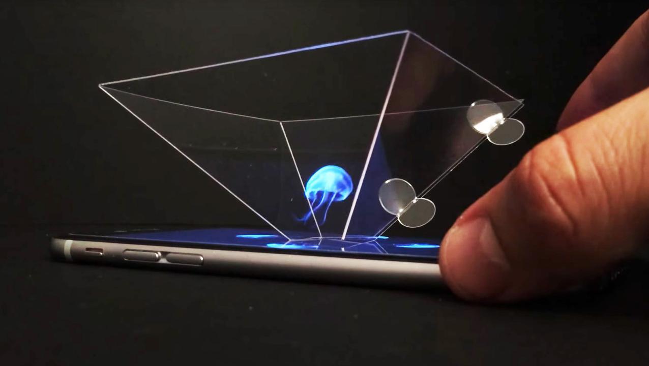 3d hologram phone template